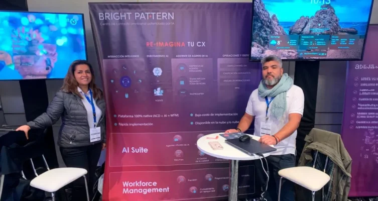 Ana María Llano, directora regional de Latinoamérica, y Mauricio Méndez, consultor de tecnología para Latinoamérica en Bright Pattern.