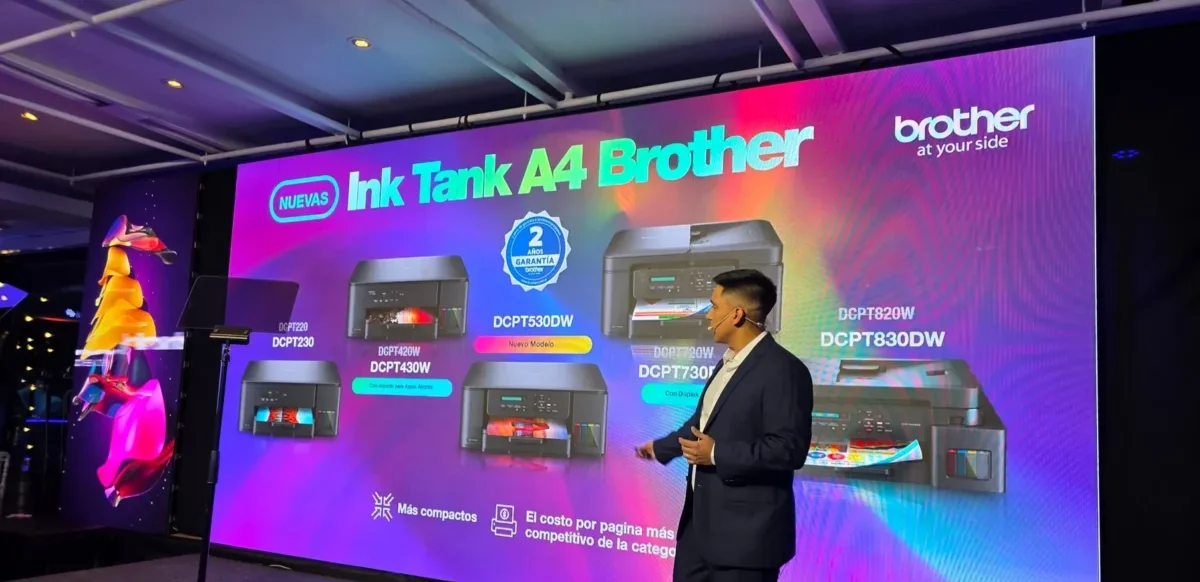 Patricio Andueza, Gerente de Producto P&S de Brother en la presentación de la nueva línea de impresoras y multifunciones.