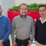 Izq. a Der.: Federico Hasenbalg, Fernando Andina y Emanuel Galarza de LG Argentina.