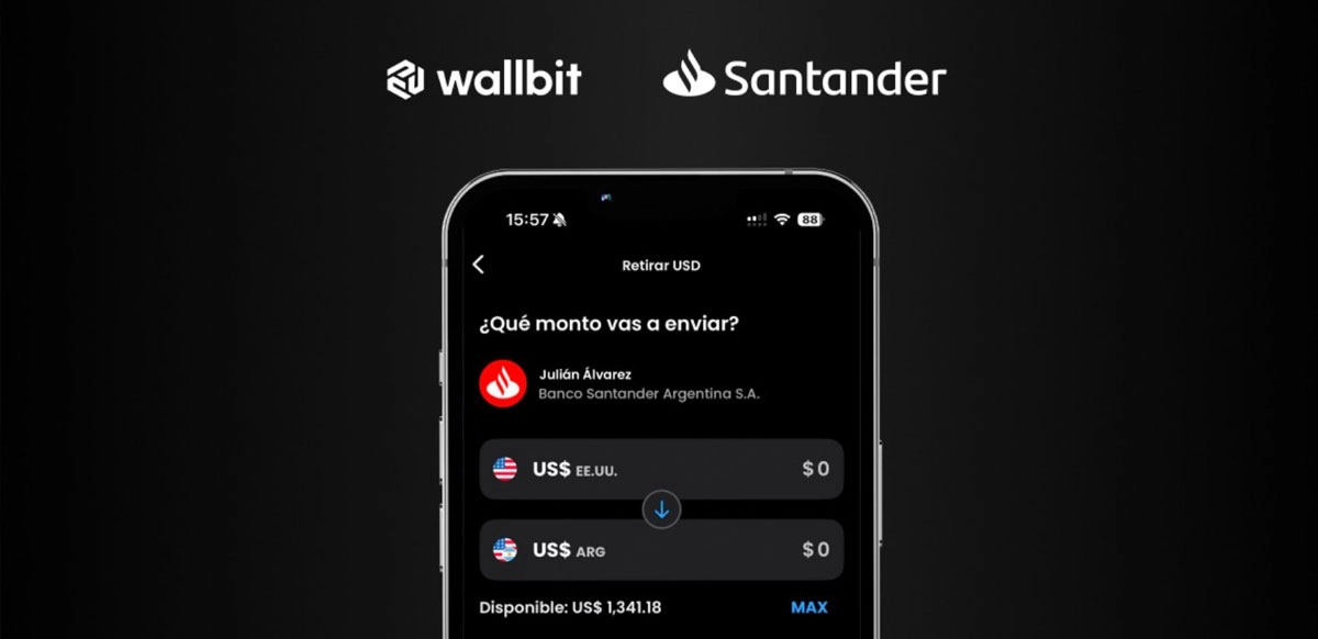 Gracias a esta integración, los usuarios pueden conectar su cuenta Wallbit con Santander y acceder a una experiencia financiera completa: operaciones en Estados Unidos y, al mismo tiempo, todos los beneficios del sistema bancario argentino.