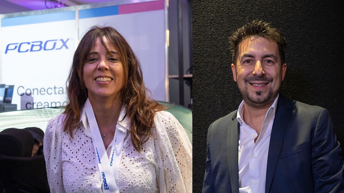 Gabriela Toscanini, Directora Comercial de PCBOX y Mauro Guerrero, CEO de Grupo Núcleo