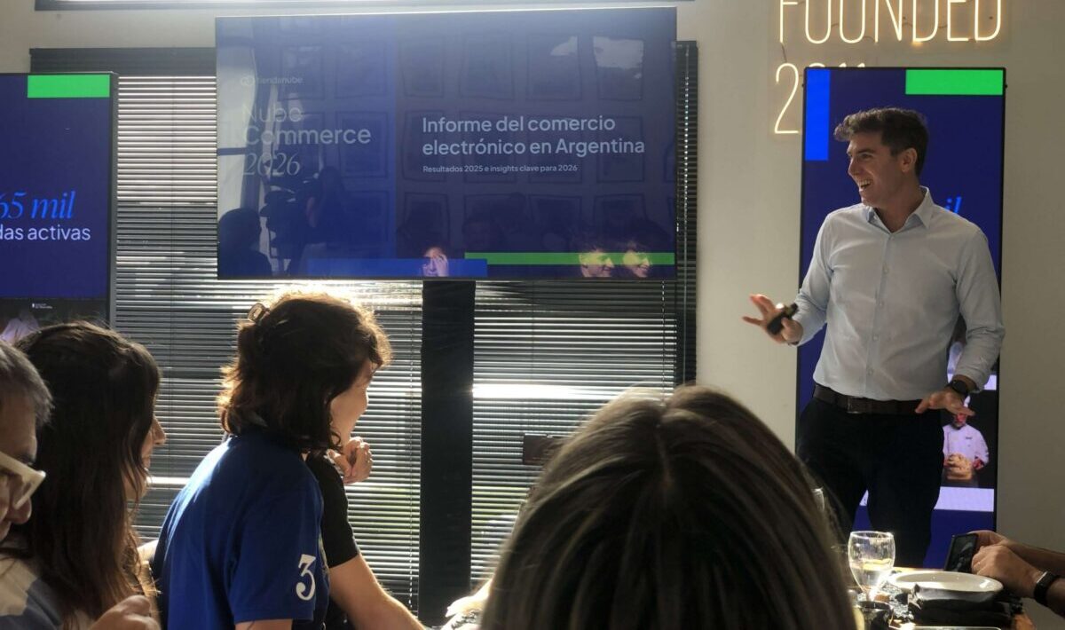 Franco Radavero, gerente General de Tiendanube para Argentina, en la presentación del informe NubeCommerce 2025/2026.