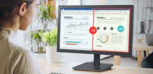 Los monitores LG incorporan tecnologías como Flicker Safe, Modo Lectura y división inteligente de pantalla, pensadas para acompañar largas jornadas de estudio y creación de contenido en la vuelta a clases.