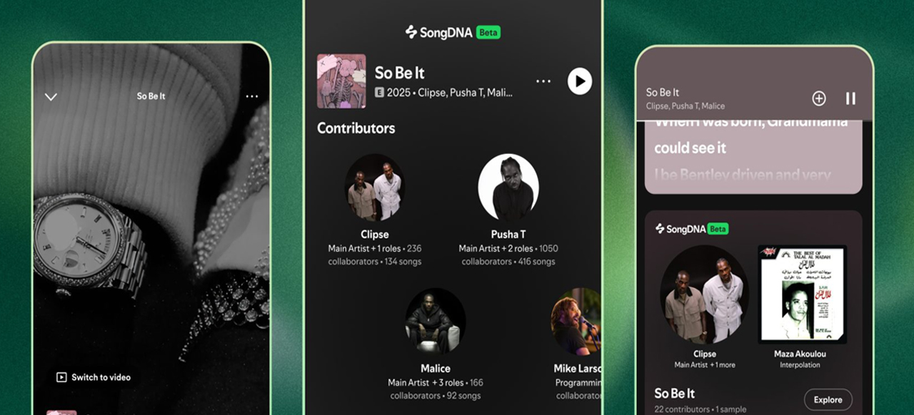 SongDNA introduce una capa interactiva que permite explorar las conexiones entre artistas y proyectos.