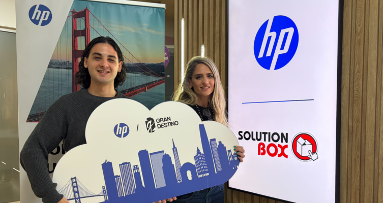 Axel Ramírez y Rocío Piñeiro, de HP en Solution Box.