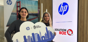 Axel Ramírez y Rocío Piñeiro, de HP en Solution Box.