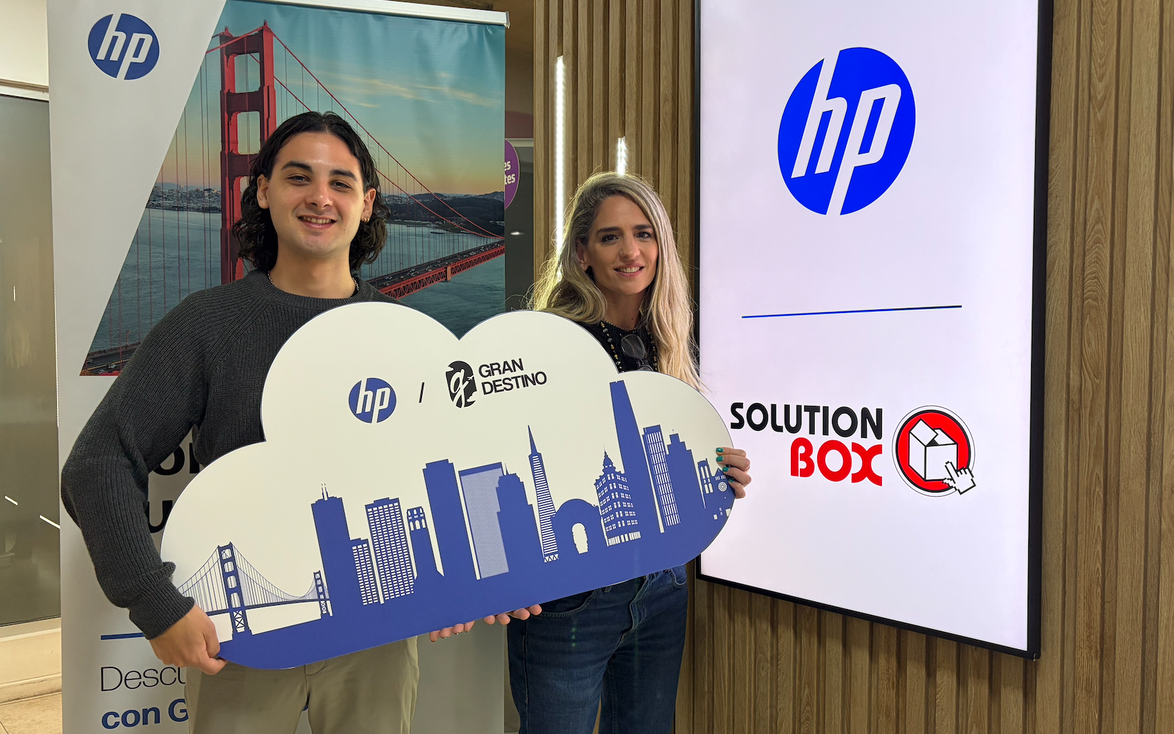Axel Ramírez y Rocío Piñeiro, de HP en Solution Box.