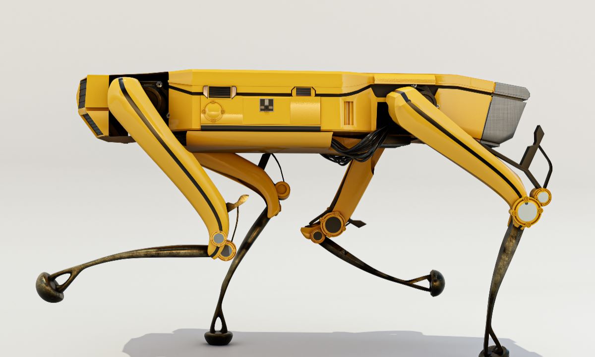 Los robots cuadrúpedos equipados con sensores recorren los espacios de trabajo y capturan información ambiental en tiempo real para complementar el análisis de riesgos.