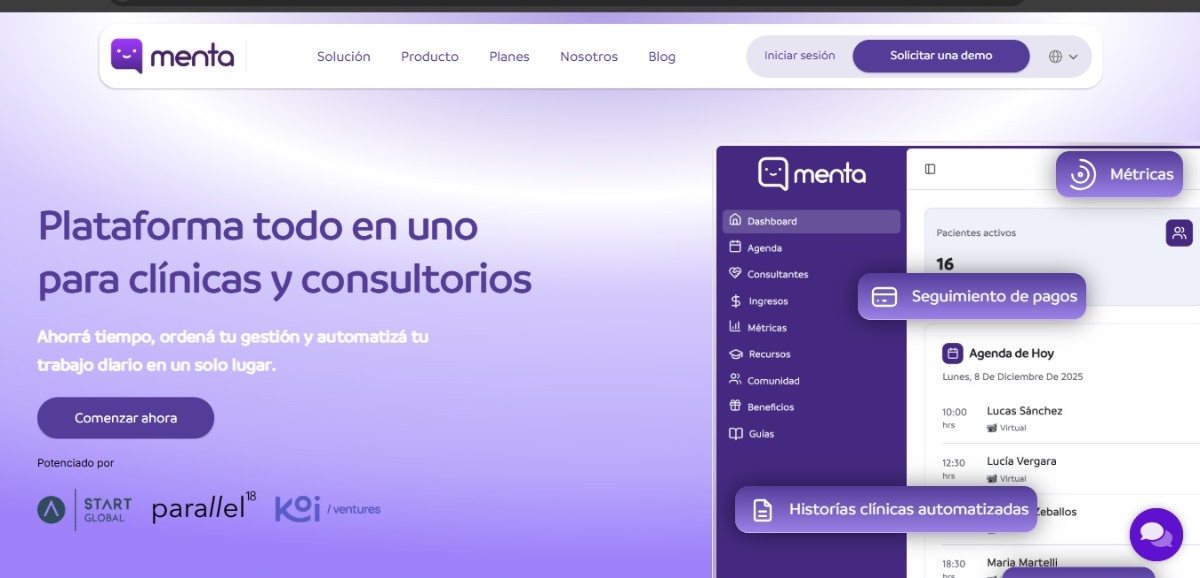 Menta fue seleccionada entre más de 2.000 startups de todo el mundo para participar de START Fellowship, el programa de incubación y aceleración de START Global.