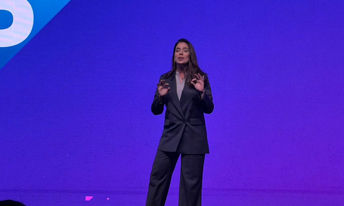 Adriana Aroulho, presidenta de SAP para América Latina y el Caribe, durante la nueva edición de SAP NOW AI Tour Argentina, realizada este miércoles en La Rural, Buenos Aires.