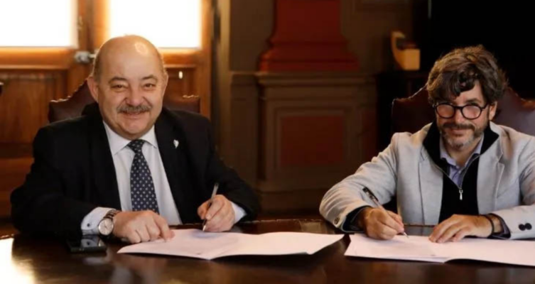 Dr. Arq. Fernando Tauber, presidente de la UNLP y Juan Acevedo Miño, CEO de Talentia.