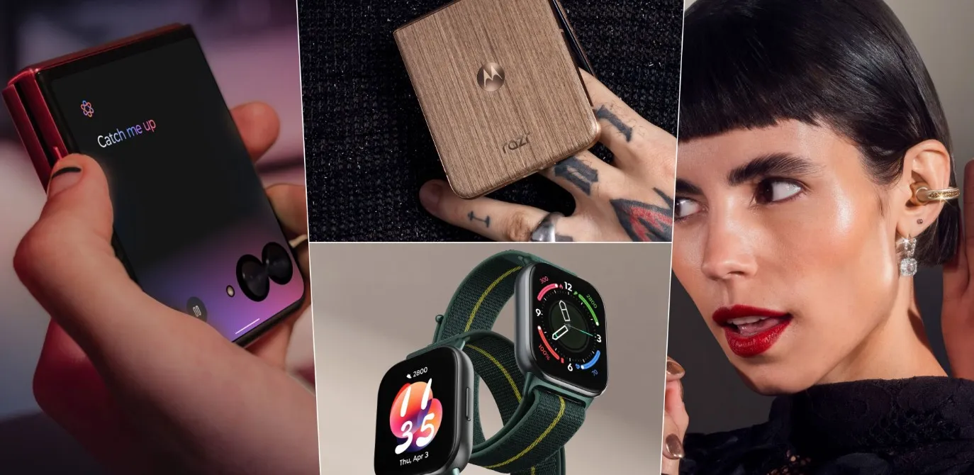 La firma también lanzó los moto buds loop y moto watch fit.