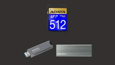 Tarjeta de memoria Premier Extreme SD 8.0 Express –la primera de su tipo en la industria–, la unidad flash UE720 USB 3.2 Gen2 y la carcasa para SSD M.2 EC680.