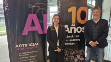 Eliana Giunta, directora comercial en Taligent y Guillermo Block, fundador y CEO de Taligent.