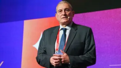 Alejandro Díaz, CEO de AmCham, durante la apertura del evento.