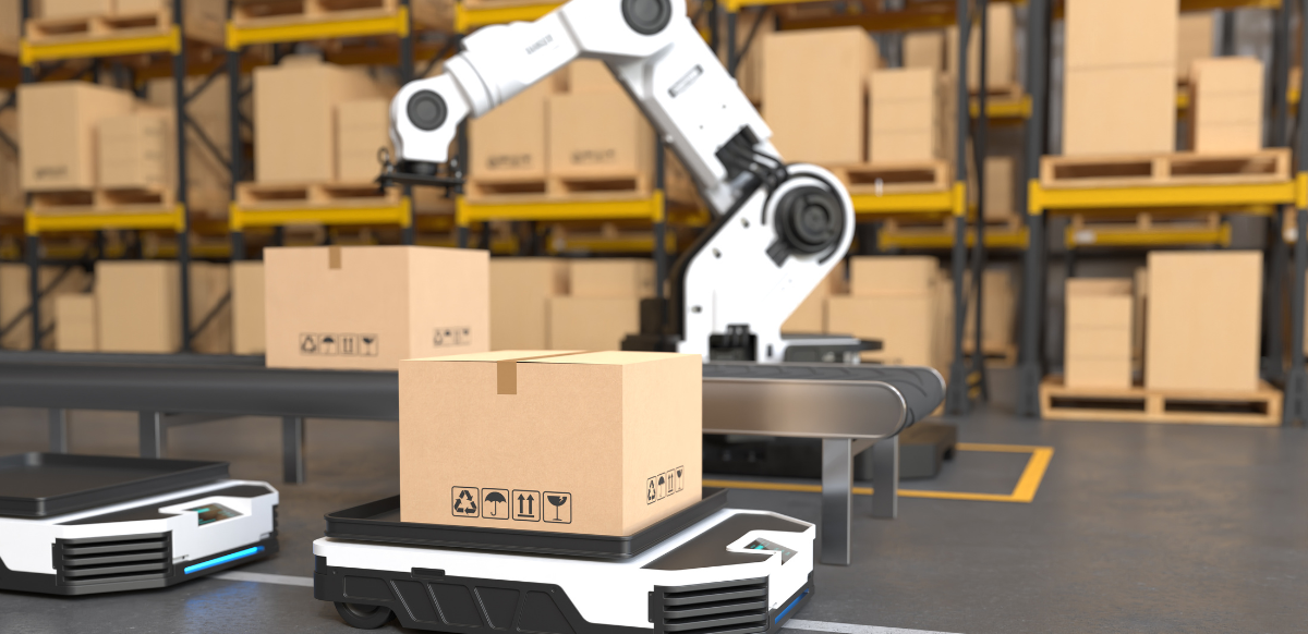 AMRs trabajando de forma autónoma para optimizar rutas y reducir la carga física del personal en centros logísticos.