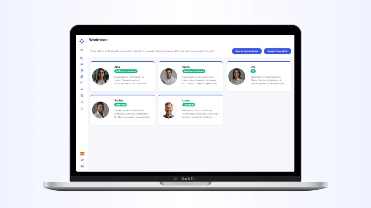 La plataforma de Darwin AI permite automatizar tareas clave de ventas, atención al cliente y cobranza mediante agentes virtuales entrenados.