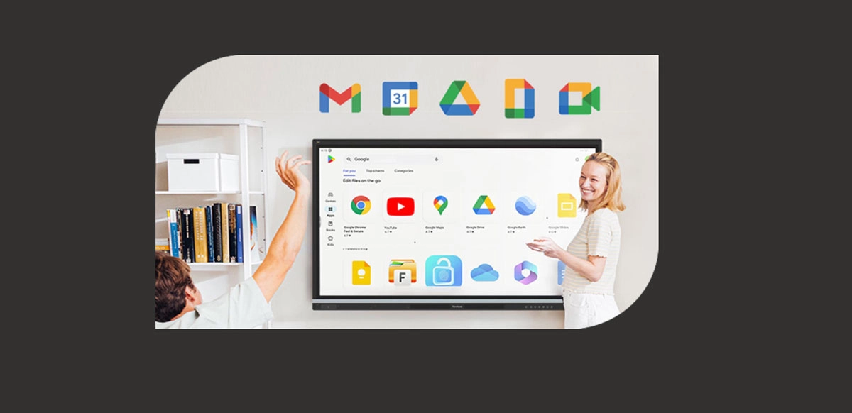 La serie ViewBoard IFP51, disponible en tamaños de 55 a 98 pulgadas, transforma los salones de clase en entornos de aprendizaje colaborativos e inmersivos.