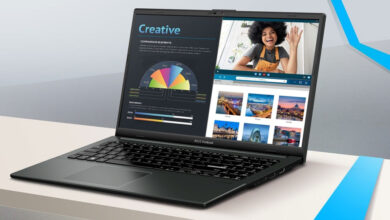 ASUS Vivobook Go, una notebook pensada para el día a día. Este modelo integra un procesador Intel® Core™ i3-N305 con frecuencias de hasta 3.8 GHz, 8 GB de memoria RAM DDR4 y 256 GB de almacenamiento SSD