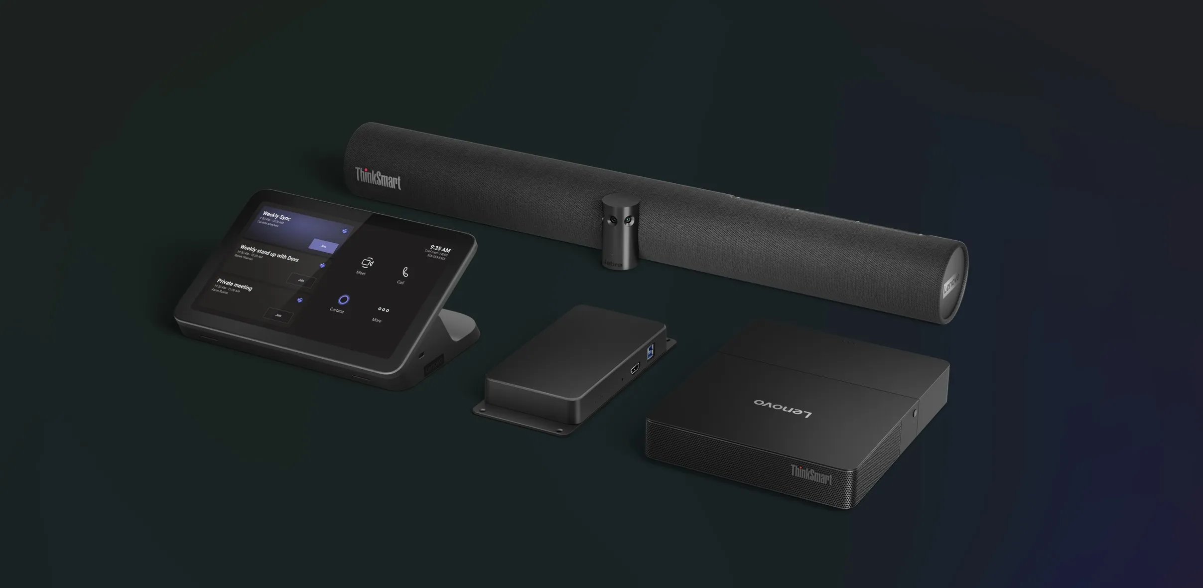 La línea de dispositivos ThinkSmart de Lenovo, como ThinkSmart Hub y ThinkSmart Core, están diseñados para adaptarse a diferentes tamaños de salas y necesidades empresariales, permitiendo una integración fluida con plataformas de comunicación populares como Microsoft Teams, Google Meet y Zoom.