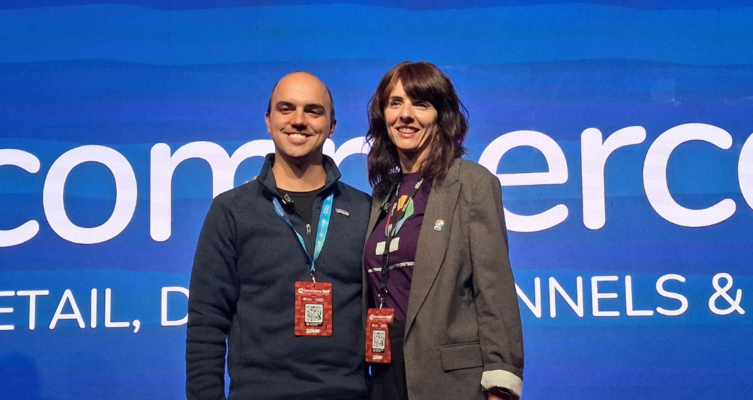 Julio Pizarro Mutinelli, referente de eCommerce y CX de Victoria Foods y Virginia López, Head of Sales de Infracommerce para South Latam.