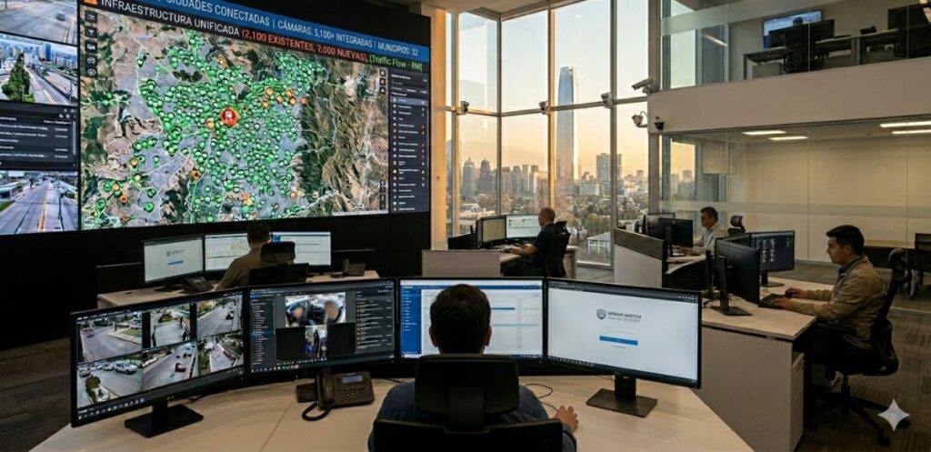 La seguridad urbana en Chile evoluciona hacia sistemas de videovigilancia inteligentes e integrados que conectan municipios en tiempo real.
