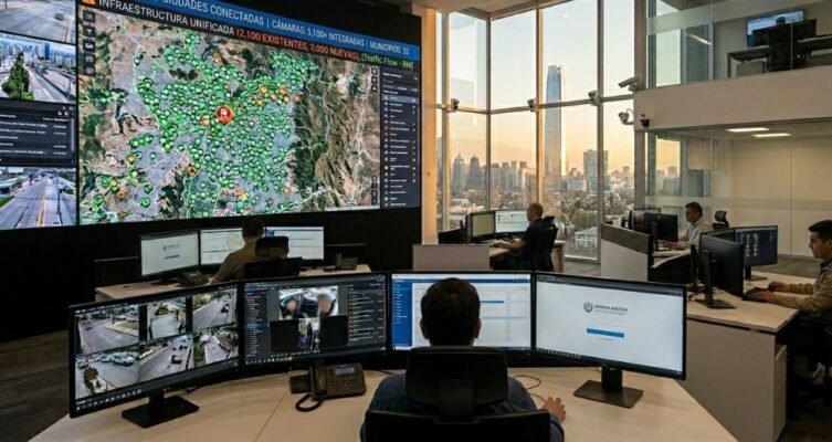 La seguridad urbana en Chile evoluciona hacia sistemas de videovigilancia inteligentes e integrados que conectan municipios en tiempo real.