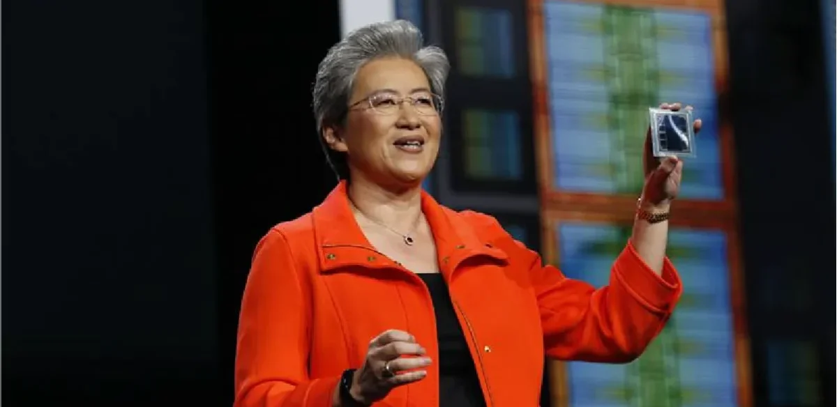 Lisa Su, CEO de AMD, durante su keynote en el evento Advancing AI, donde presentó los nuevos aceleradores Instinct MI350 y proyectó un mercado de más de 500 mil millones de dólares para la inteligencia artificial hacia 2028.