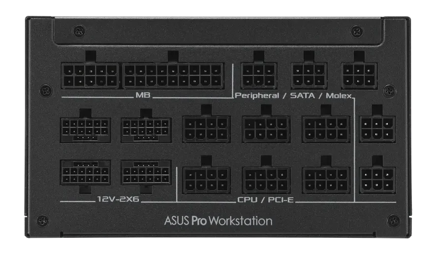 Conectores de cobre con baño de oro, cables premium grabados y compatibilidad con ATX 3.1 y PCIe® 5.1 aseguran una larga vida útil operative.