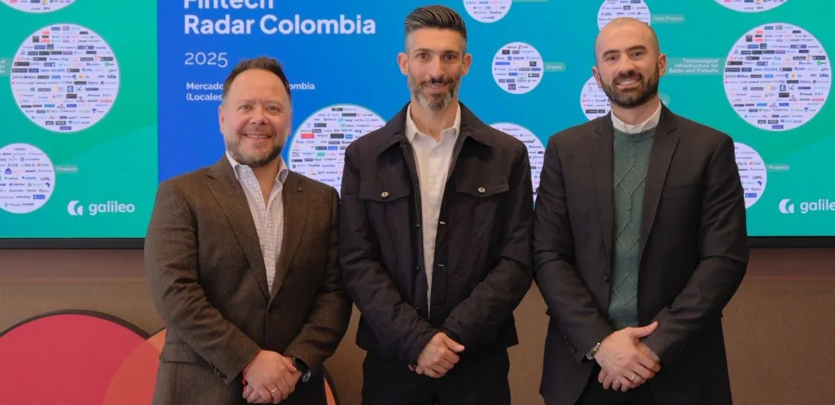 Rafael Odreman, head of partnerships de Finnosummit; Diego Szteinhendler, vicepresidente senior de fintechs y socios digitales para Latinoamérica y El Caribe en Mastercard y Abdul Assal, líder de desarrollo de negocio de Galileo para Brasil y Colombia.
