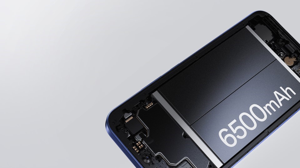 Batería ultra grande de 6.500 mAh, diseñada para durar más de 5 años