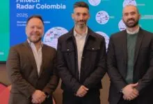 Rafael Odreman, head of partnerships de Finnosummit; Diego Szteinhendler, vicepresidente senior de fintechs y socios digitales para Latinoamérica y El Caribe en Mastercard y Abdul Assal, líder de desarrollo de negocio de Galileo para Brasil y Colombia.