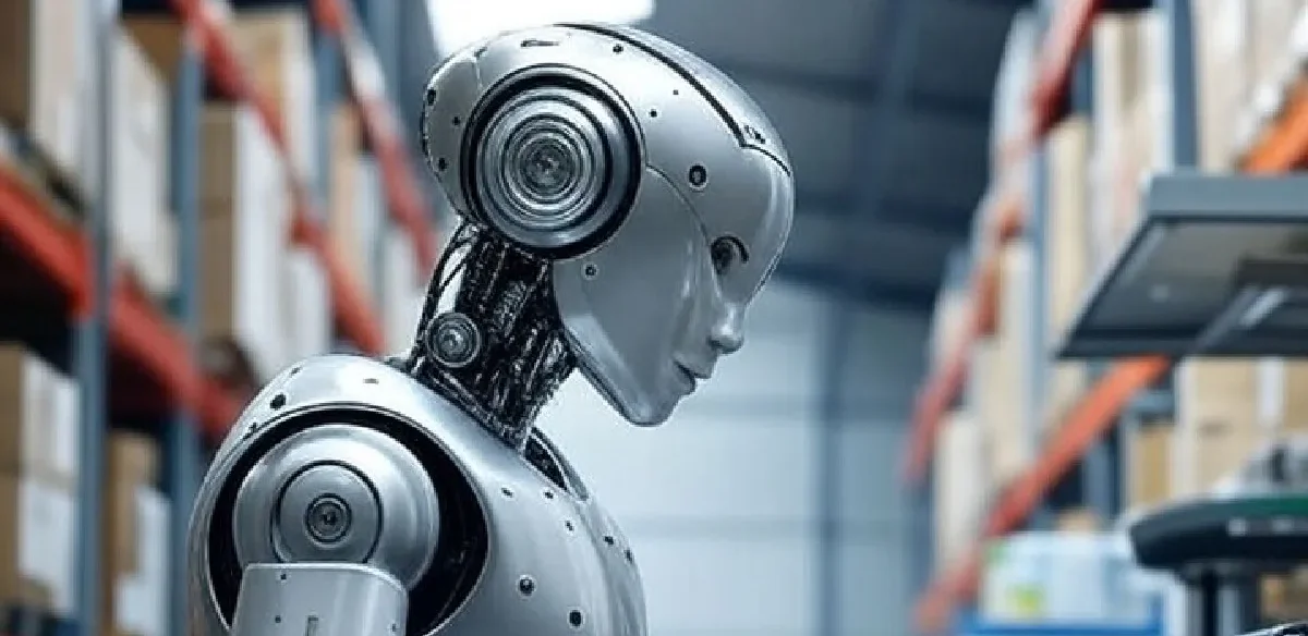 Robots móviles de Amazon transportan productos en uno de sus centros de distribución automatizados, donde la tecnología y la eficiencia van de la mano.