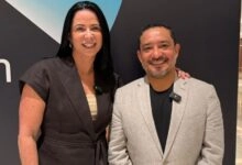 Alba San Martín, directora de Canales en Cisco Latinoamérica, y Gustavo Velázquez, líder de Arquitecturas, Enablement, Ingeniería y SMB en Cisco Latinoamérica.