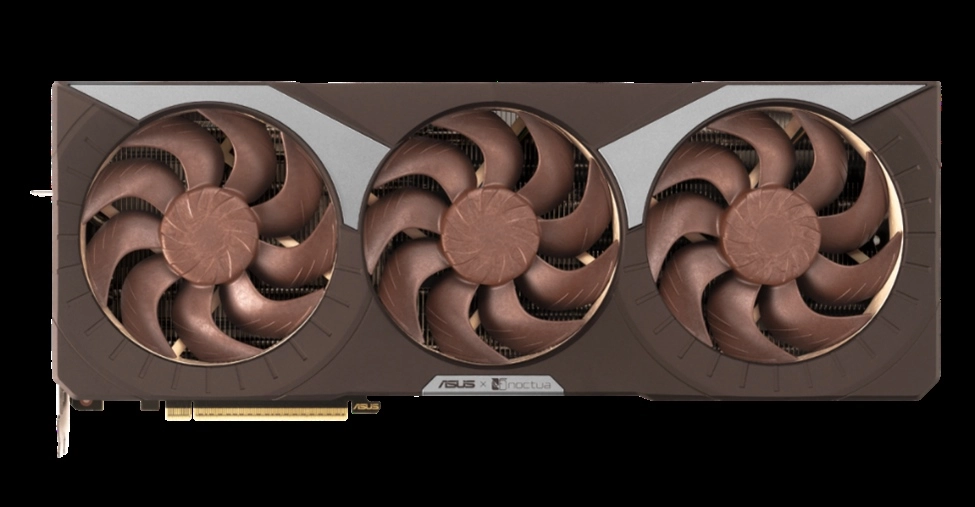 Los ventiladores Noctua NF-A12x25 G2 de 120 mm lideran el sistema de refrigeración de la RTX 5080, garantizando un rendimiento excepcional con niveles de ruido ultra bajos.