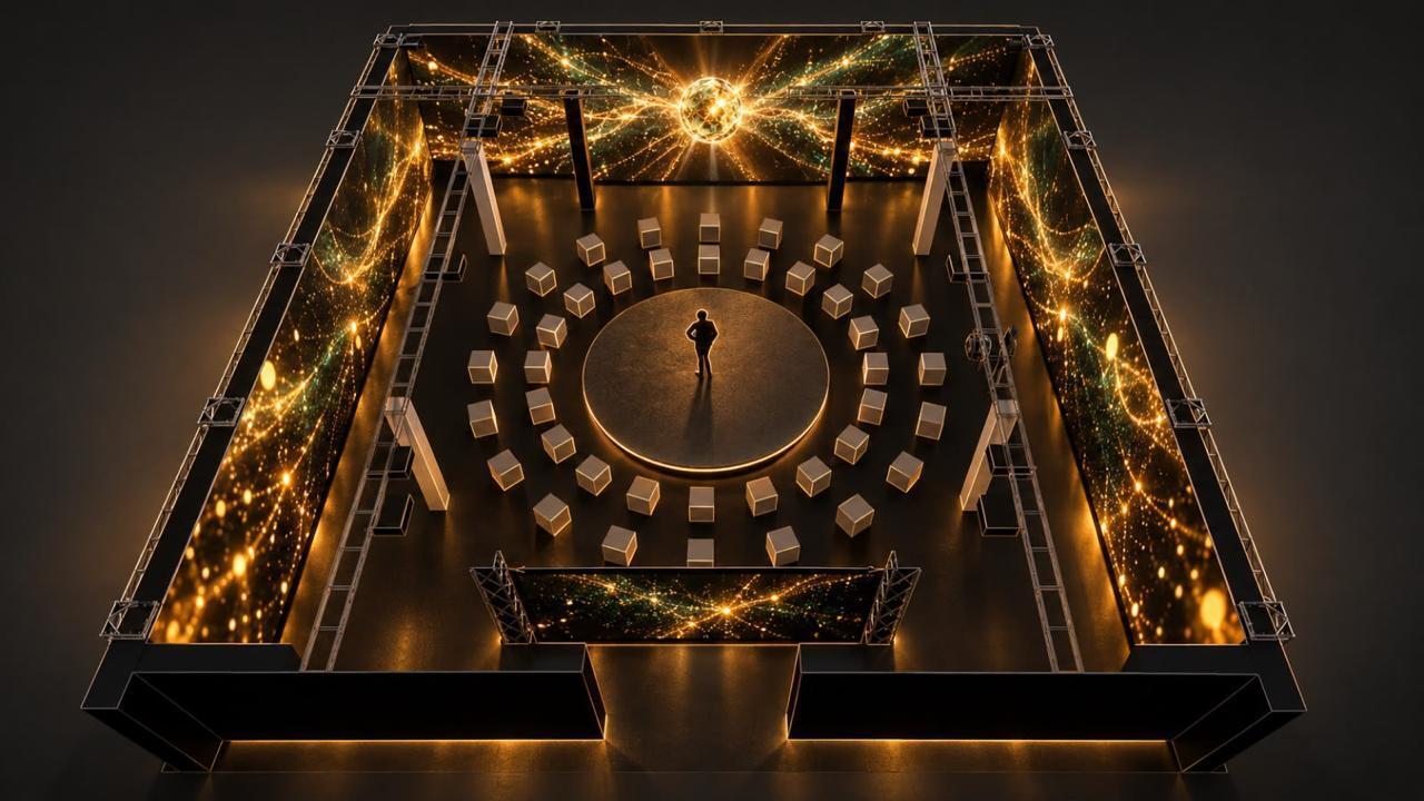 Audio, video, iluminación y contenido convergen en Pulse, una demostración de cómo la integración audiovisual puede transformar un espacio en una experiencia inmersiva.