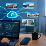 La plataforma Omada Central permite administrar redes empresariales y cámaras de seguridad de múltiples sucursales desde un único entorno en la nube, con monitoreo y gestión remota.