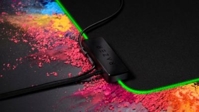 El mouse pad Razer Goliathus se llena de color