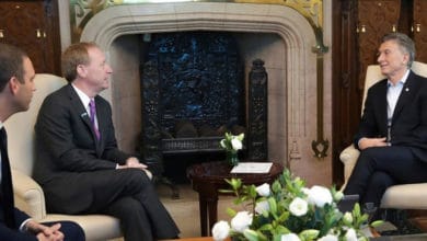 Mauricio Macri recibió a Brad Smith, presidente de Microsoft Corporation