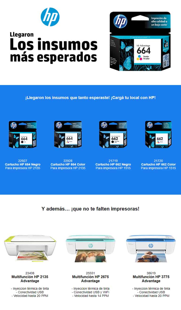 Stock Insumos HP en Air Computers - ITSitio
