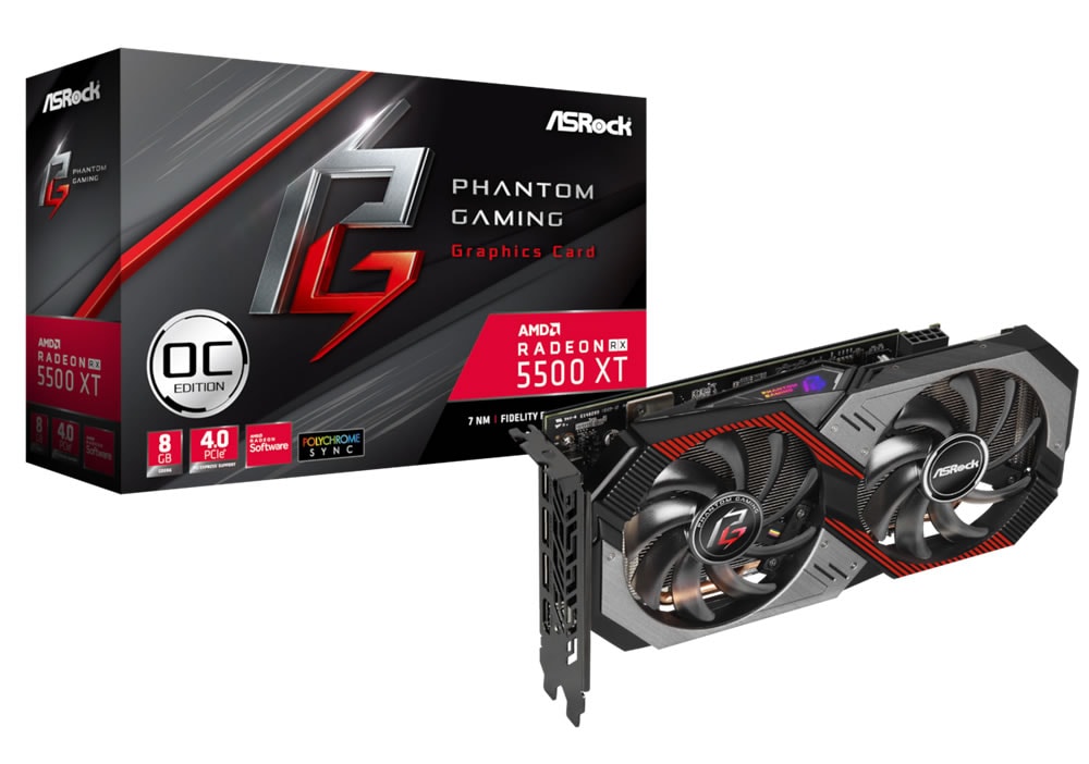 Nueva Radeon RX 5500 XT Phantom Gaming D 8G OC de ASRock