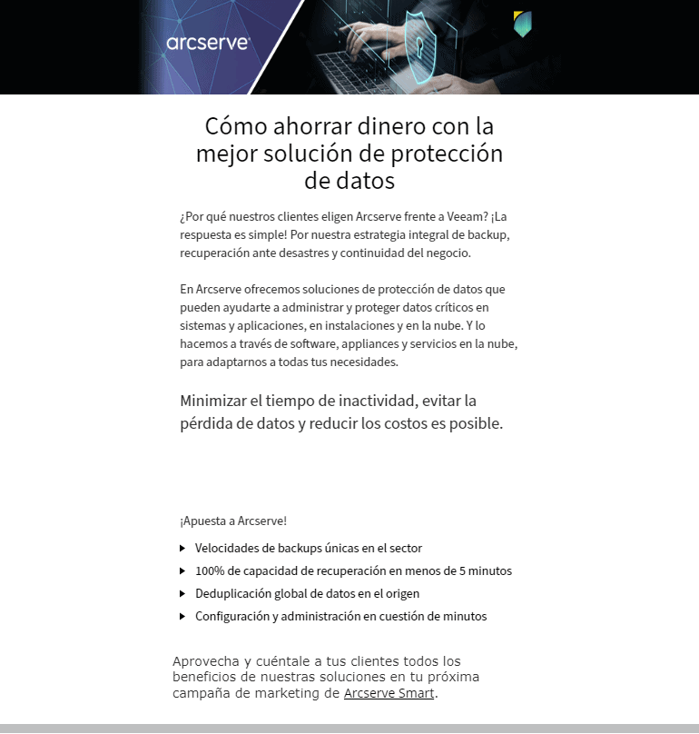 ¡Ahorra con Arcserve!