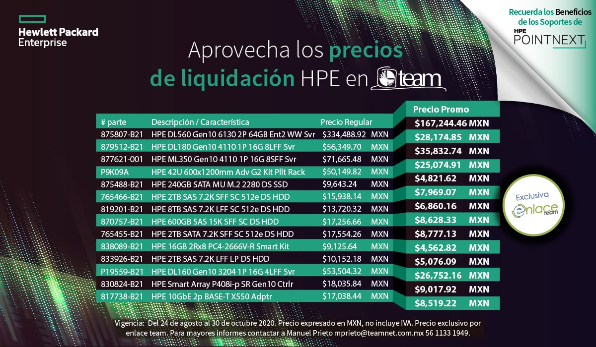 HPE está de liquidación en Team