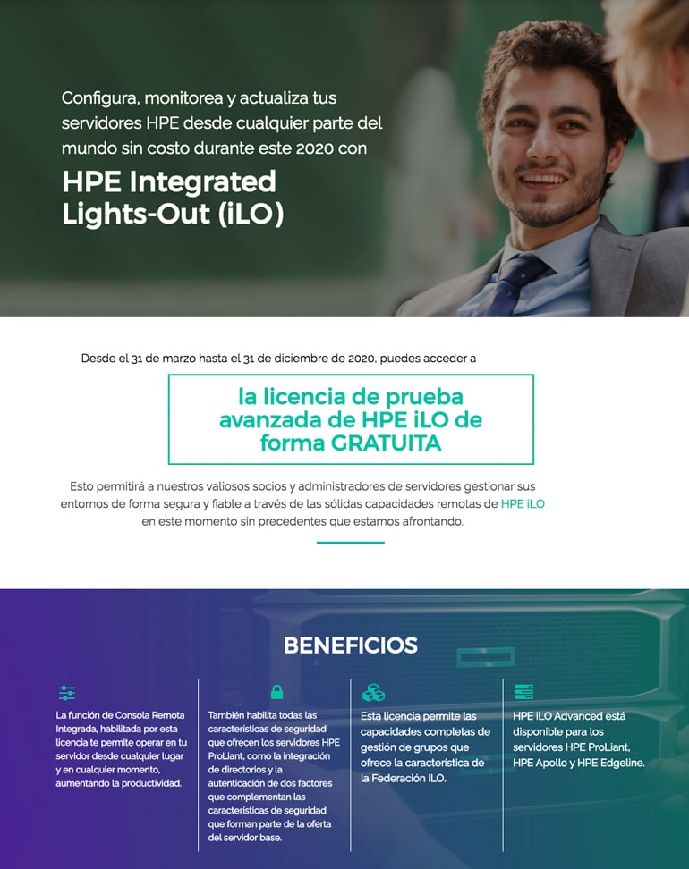 HPE Integrated LightsOut (iLO) GRATIS en Nexsys! ITSitio