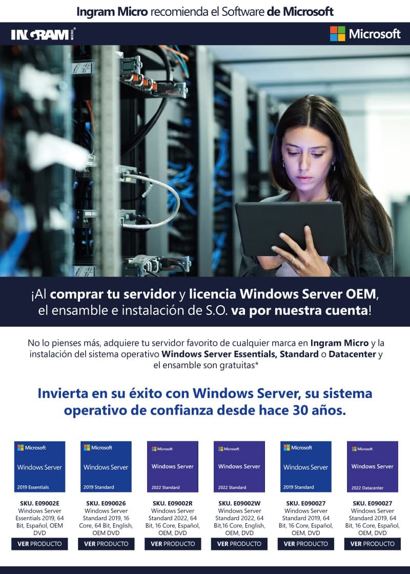 Invierta en su éxito con Windows Server