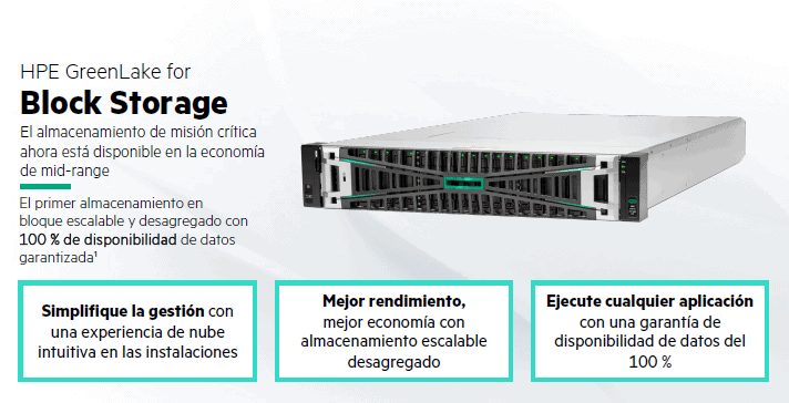 Impulsando el crecimiento y la eficiencia con HPE GreenLake for Block Storage