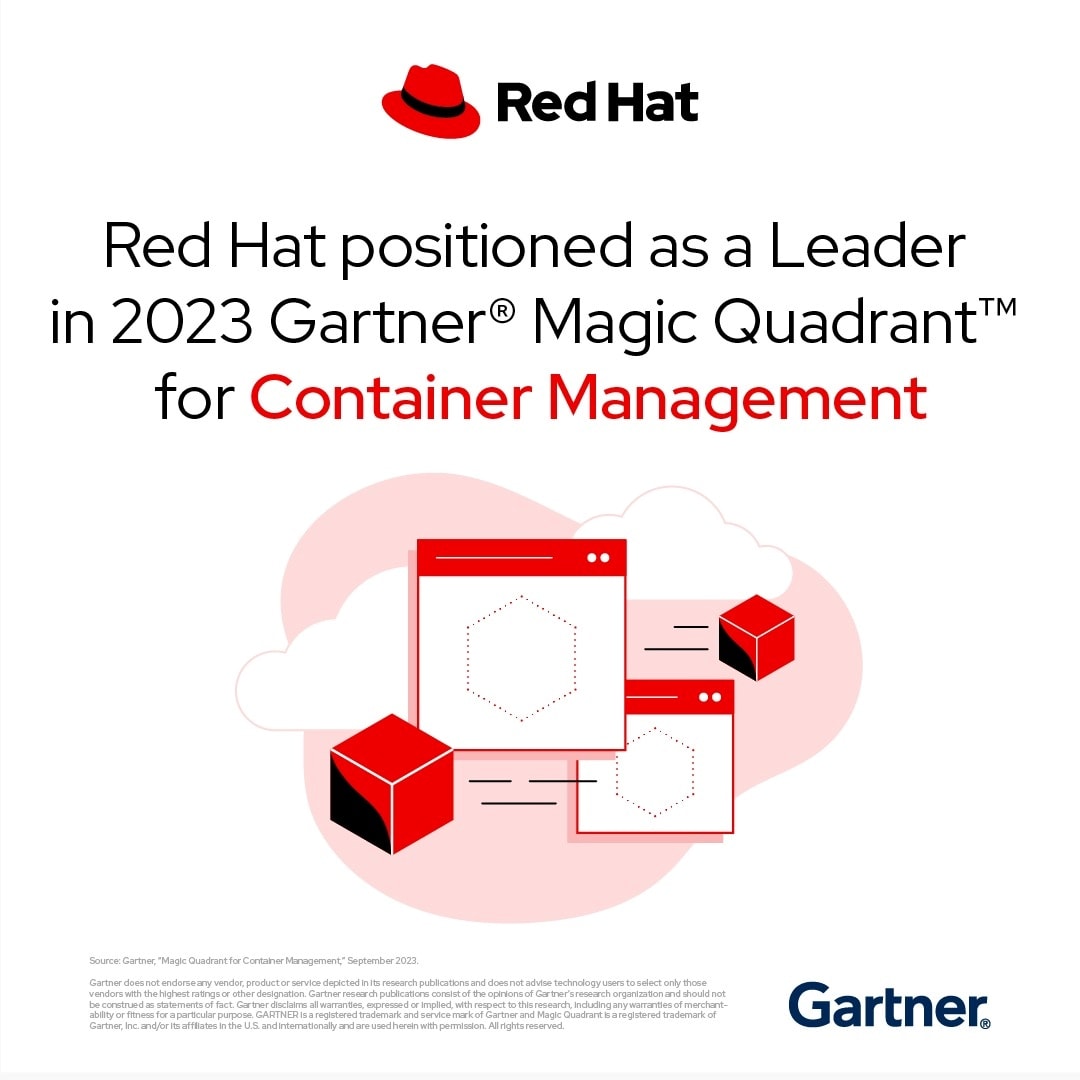 Red Hat, líder en gestión de contenedores según Gartner