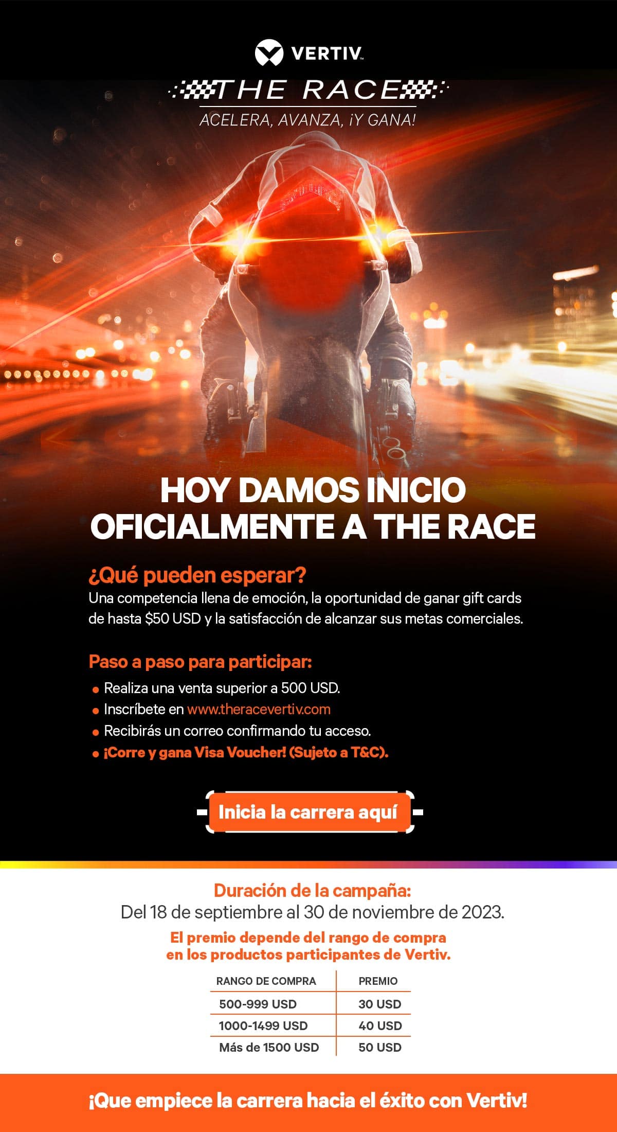 The Race de Vertiv: impulsando ventas y premiando a canales en América Latina
