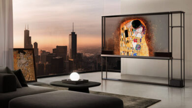El televisor OLED transparente inalámbrico de LG sorprende en CES 2024