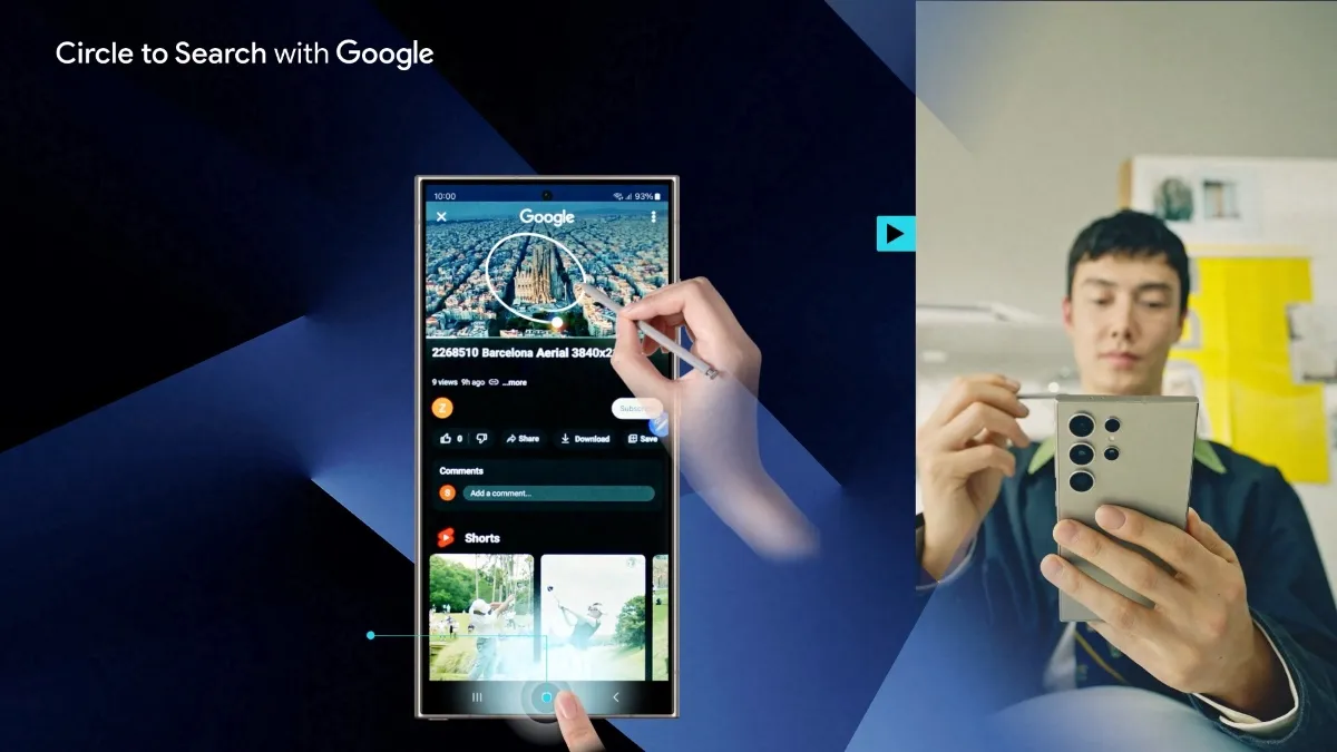 Circle to Search de Google, impulsado por gestos.